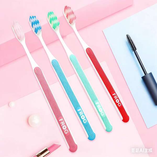 Escova de dentes de rã para adultos para o odor da boca para os dentes brancos brilhantes de fibra suave, forte, forte, forte e macio, cabelo macio e duro
