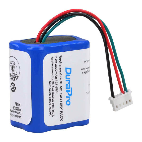 Bateria de hidrogênio recarregável de 7.2V para iRobot Braava 380T 390T Mint 5200