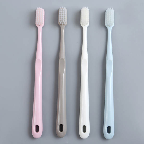 Escova de Dente Macarrão com Cabeça Grande e Cabelos Macios de Carvão de Bambu