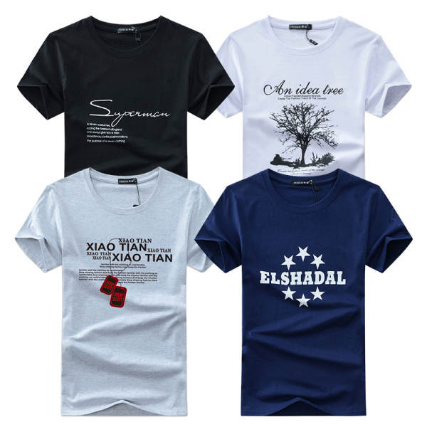 T-shirt masculino de curta-metragem 2024 novo casaco de algodão grosso de verão masculino de meia-metragem de primavera e outono T-shirt masculino