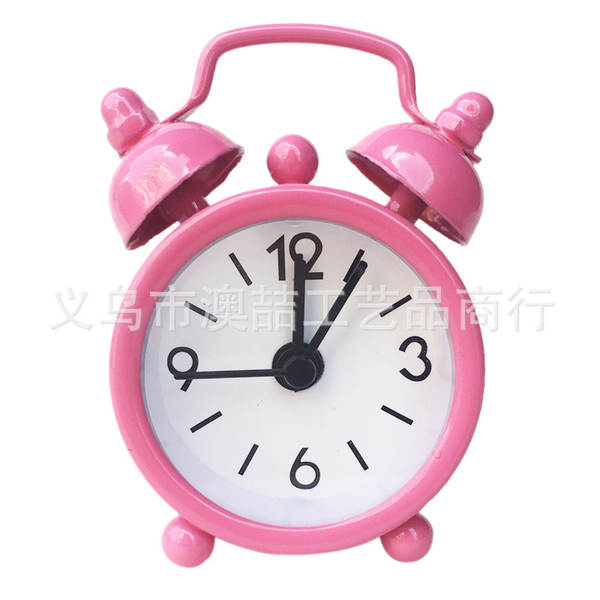 Fabricante atacado 4cm mini-metal pequeno relógio de despertador criativo aluno presente para crianças relógio eletrônico mais logotipo