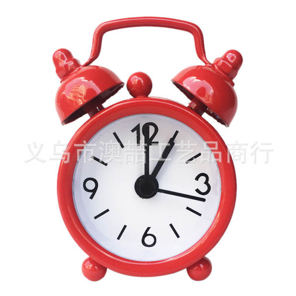 Fabricante atacado 4cm mini-metal pequeno relógio de despertador criativo aluno presente para crianças relógio eletrônico mais logotipo
