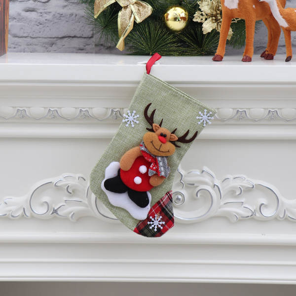 Sacos de presente de doces de Natal Decoração de objetos Santa Claus Snowman meias de presente de Natal meias de Natal Decoração