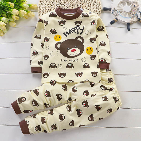 Conjunto de pijama de algodão para crianças