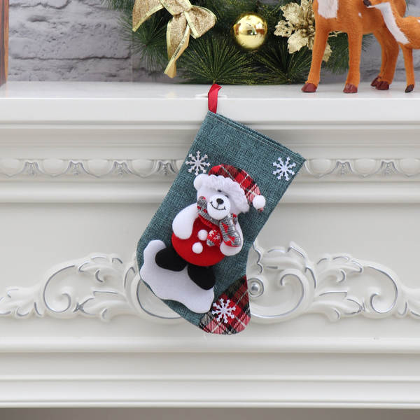 Sacos de presente de doces de Natal Decoração de objetos Santa Claus Snowman meias de presente de Natal meias de Natal Decoração