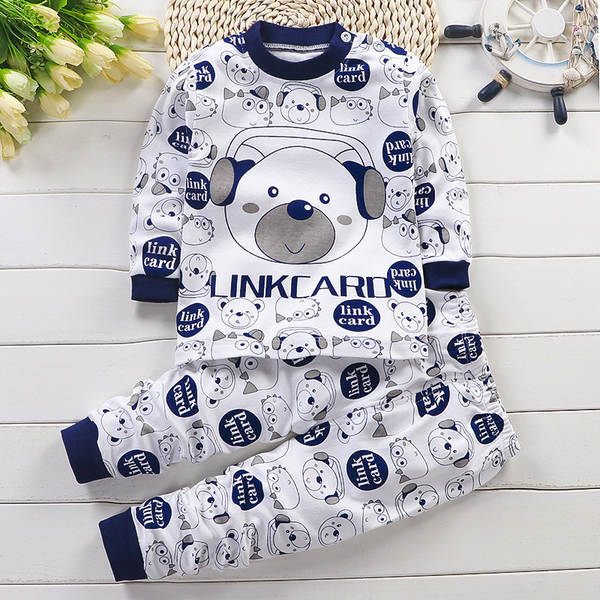 Conjunto de pijama de algodão para crianças
