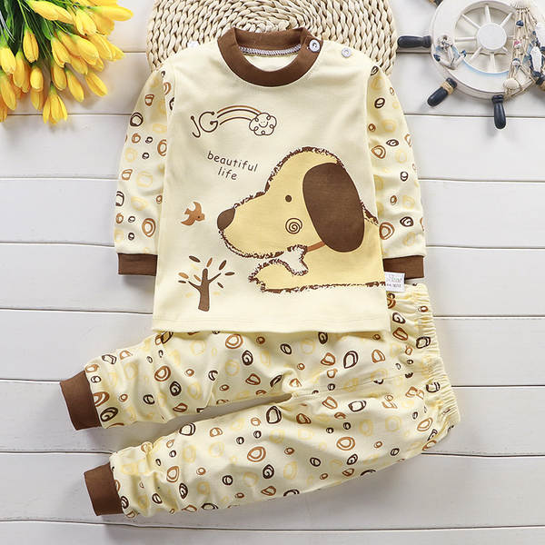 Conjunto de pijama de algodão para crianças