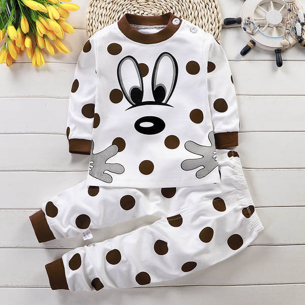 Conjunto de pijama de algodão para crianças