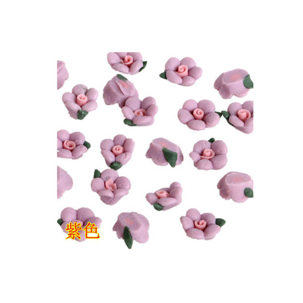 3/5/6/8/10/12/15mm 5 folhas flores cerâmicas DIY acessórios de beleza móvel