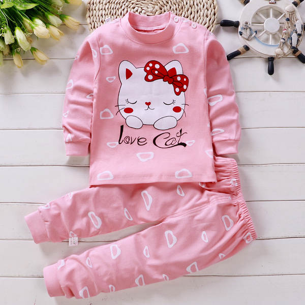 Conjunto de pijama de algodão para crianças