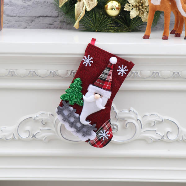 Sacos de presente de doces de Natal Decoração de objetos Santa Claus Snowman meias de presente de Natal meias de Natal Decoração