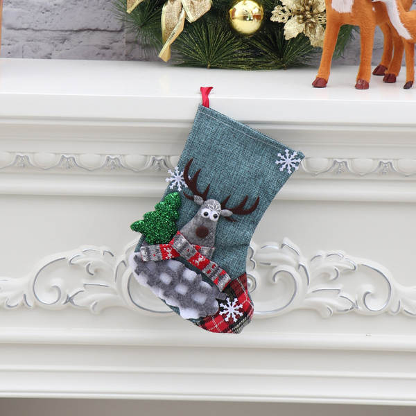 Sacos de presente de doces de Natal Decoração de objetos Santa Claus Snowman meias de presente de Natal meias de Natal Decoração