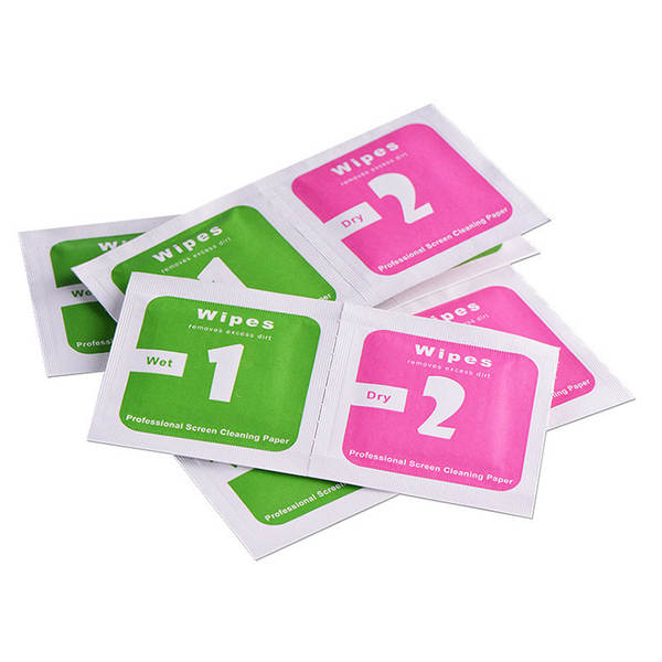 Pacote de álcool 1 2 sacos secos de algodão de álcool de adesivo de telefone celular Pacote de ferramentas auxiliares de limpeza de tela Kit de limpeza de fones de ouvido