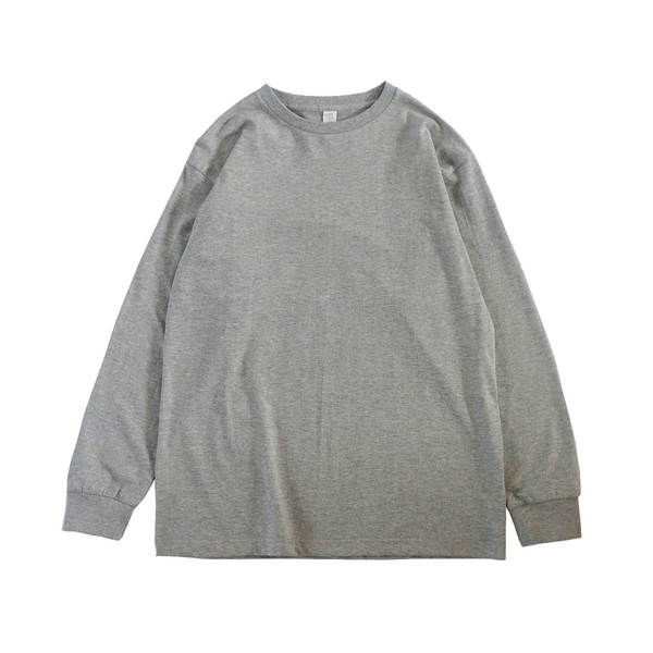 250 gramas peso peso pesado japonês solto algodão puro mangas compridas T-shirt masculino e feminino estilo sem costura colar branco T-shirt
