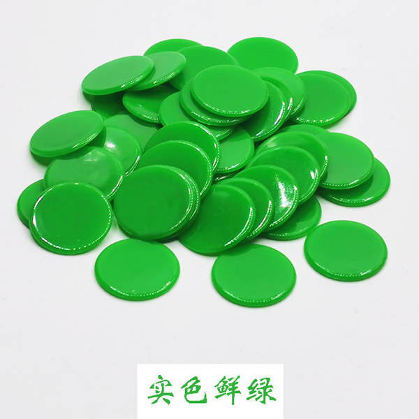 19mm acessórios de codificação de plástico de cor transparente jogo de bingo de moeda de conta de jóias dupla placa de adesivos de pequeno círculo