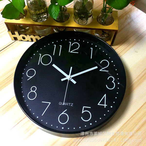 Relógio de relógio de 12 polegadas da fábrica de relógios de varejo de relógio de pedras modernas simples de plástico sala de estar digital clock