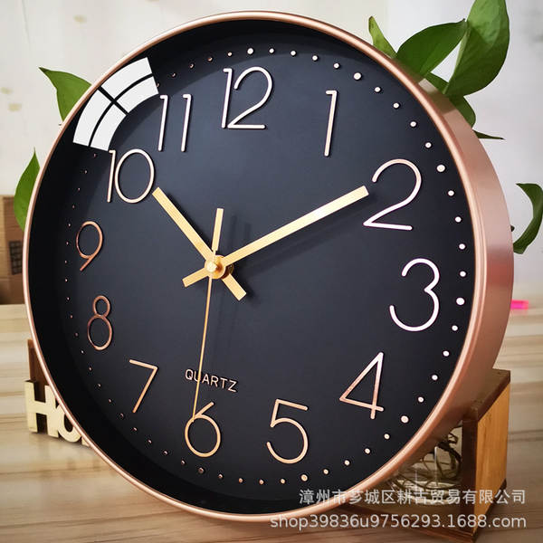 Relógio de relógio de 12 polegadas da fábrica de relógios de varejo de relógio de pedras modernas simples de plástico sala de estar digital clock