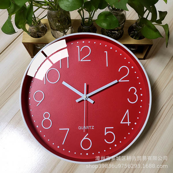 Relógio de relógio de 12 polegadas da fábrica de relógios de varejo de relógio de pedras modernas simples de plástico sala de estar digital clock