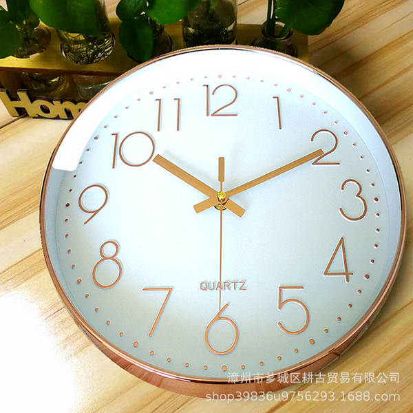 Relógio de relógio de 12 polegadas da fábrica de relógios de varejo de relógio de pedras modernas simples de plástico sala de estar digital clock