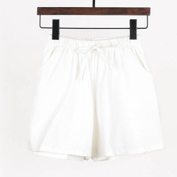 Calça feminina de algodão largo