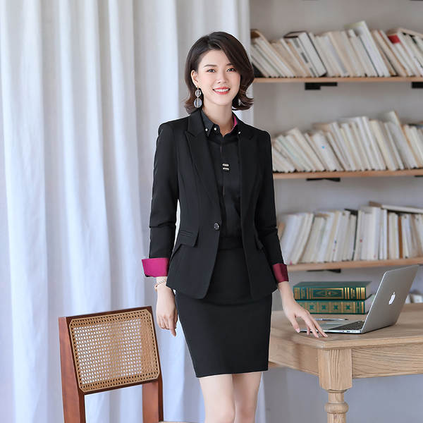 XN932 Roupa Negra Mulher Venda Profissional Roupa de Trabalho 2024 Primeira Primavera Novo vestido de vestido feminino