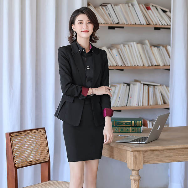 XN932 Roupa Negra Mulher Venda Profissional Roupa de Trabalho 2024 Primeira Primavera Novo vestido de vestido feminino