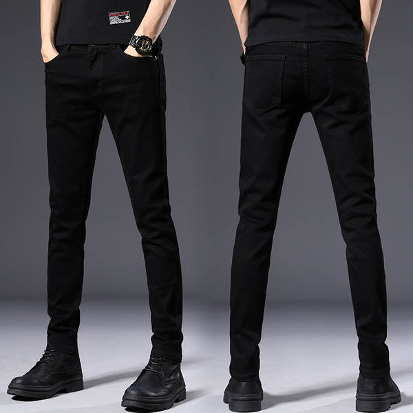 Calça Jeans Preta Masculina Elástica