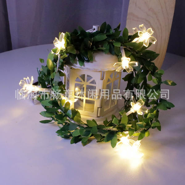 Simulador de lâmpadas LED de folhas verdes com lâmpadas de rosas com lâmpadas DIY de Natal decoradas com lâmpadas LED
