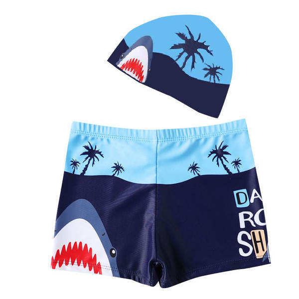 Conjunto de bermuda e camisa de natação para criança