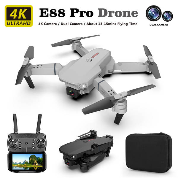 Transfronteiriço e88 dobrável drone avião de alta definição 4k câmera dupla de quatro eixos aeronave de controle remoto e58 brinquedo