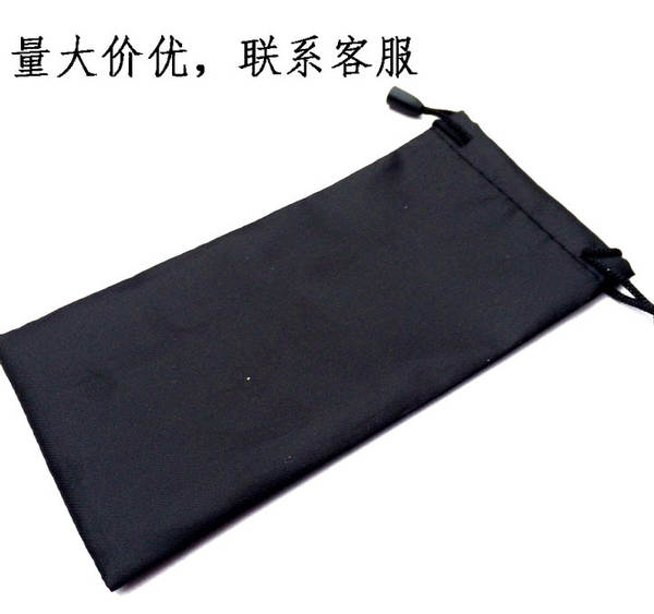 Novo logo impresso bolsa de óculos de sol de cor preta bolsa de celular fabricante atacado bolsa de óculos