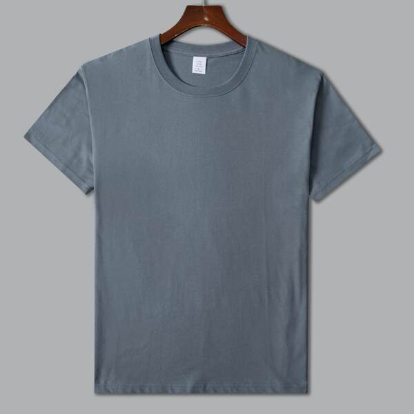 T-shirt de algodão branco e branco para homens e mulheres com camisa de roupa masculina de 220 gramas