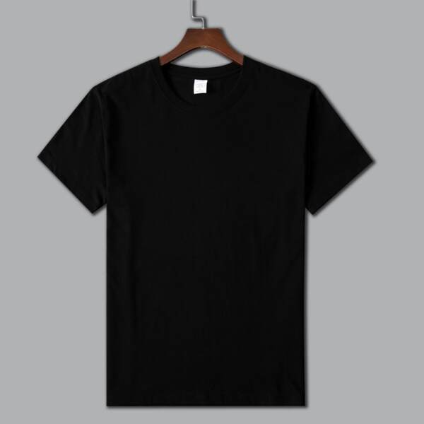 T-shirt de algodão branco e branco para homens e mulheres com camisa de roupa masculina de 220 gramas