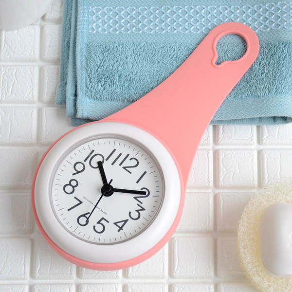 Relógio de banheiro Nordic Simples Cozinha Resistente à Água Silencioso Relógio doméstico Suspenso de parede Criativo Pessoalidade Mini Relógio