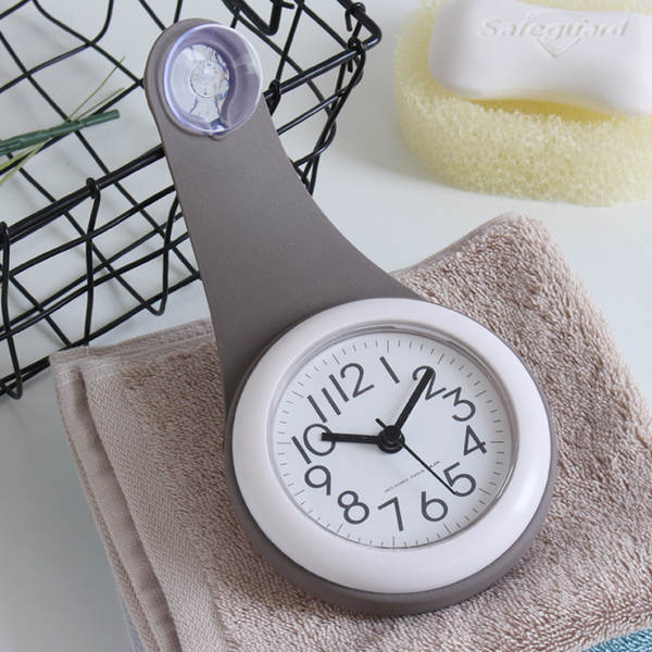 Relógio de banheiro Nordic Simples Cozinha Resistente à Água Silencioso Relógio doméstico Suspenso de parede Criativo Pessoalidade Mini Relógio