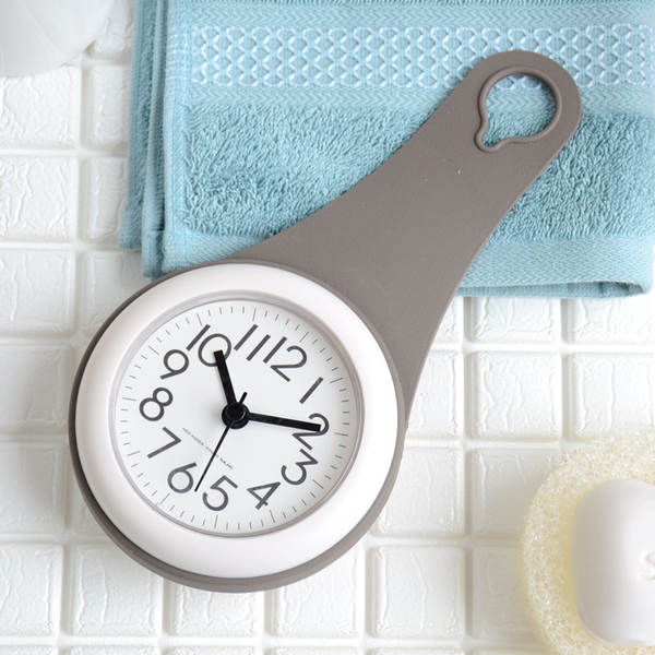 Relógio de banheiro Nordic Simples Cozinha Resistente à Água Silencioso Relógio doméstico Suspenso de parede Criativo Pessoalidade Mini Relógio