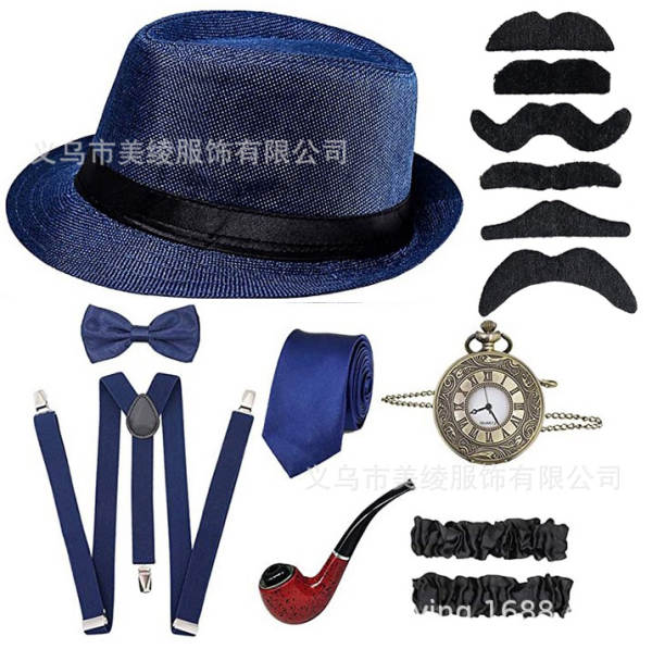 Conjunto de Chapéu e Acessórios para Homem
