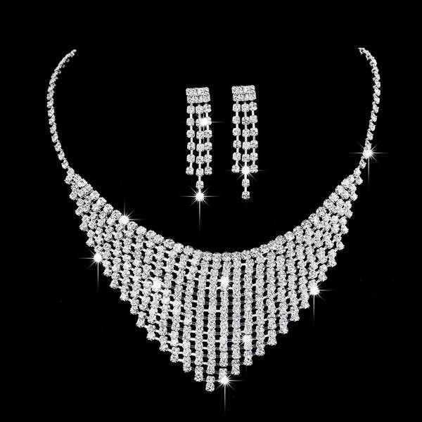 Colar e Brinco de Zircônia