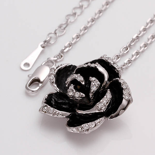 Conjunto de Colar e Brinco de Flor de Chá