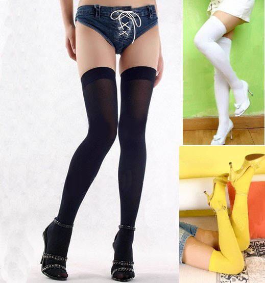 Meias de Seda Branca Femininas