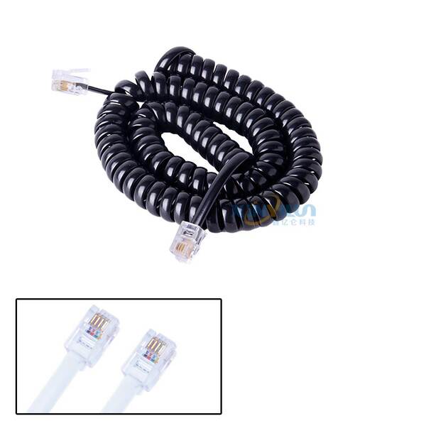 Fio de telefone de 3m preto
