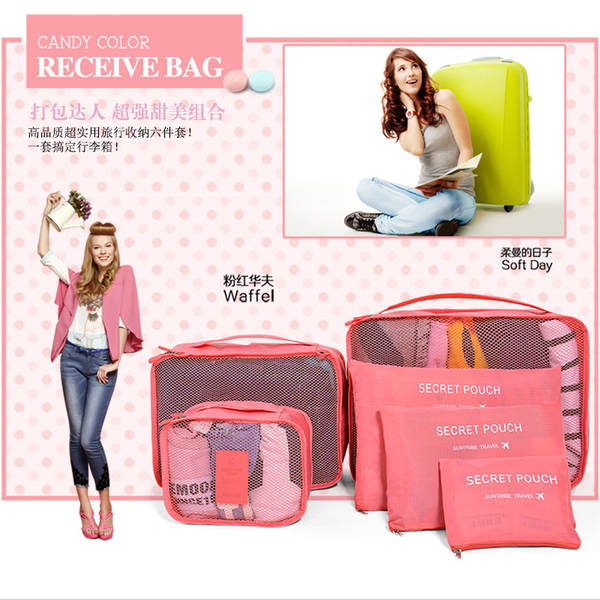 Kit de Organização de Viagem 6 Peças