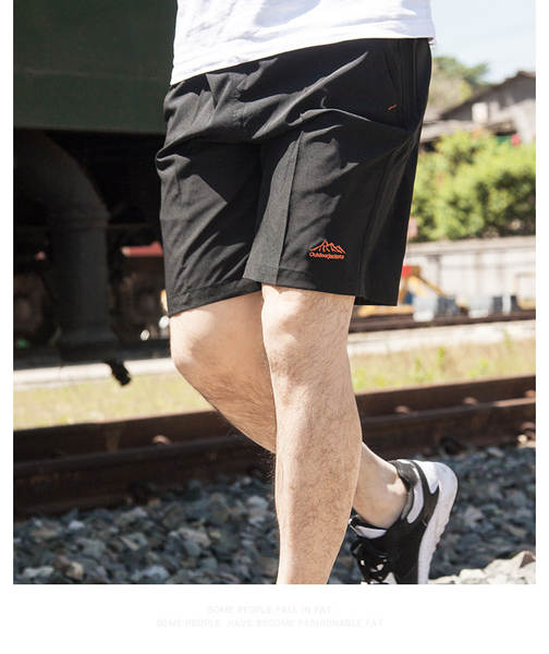 Fabricante de vendas diretas europeia de calças curtas homens calças de lazer cinco calças adicionadas de gordura maior tamanho calças esportivas ao ar livre relaxante praia