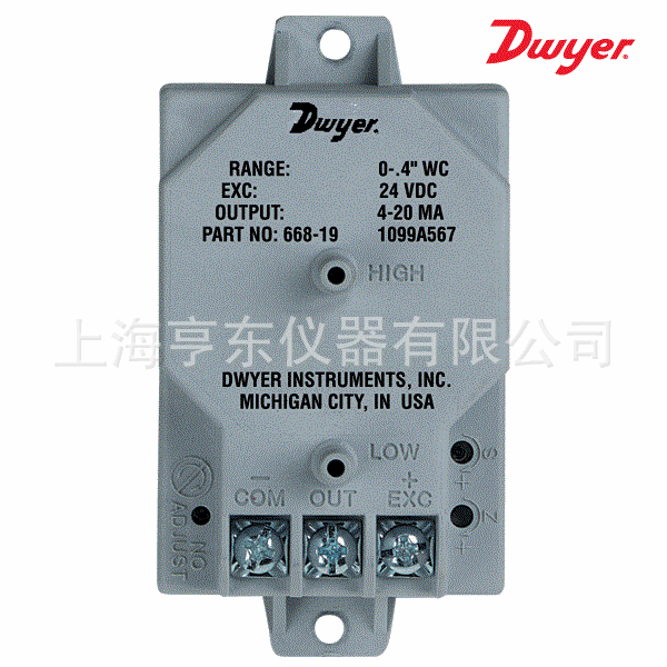 Transmissor de Pressão Diferencial Dwyer