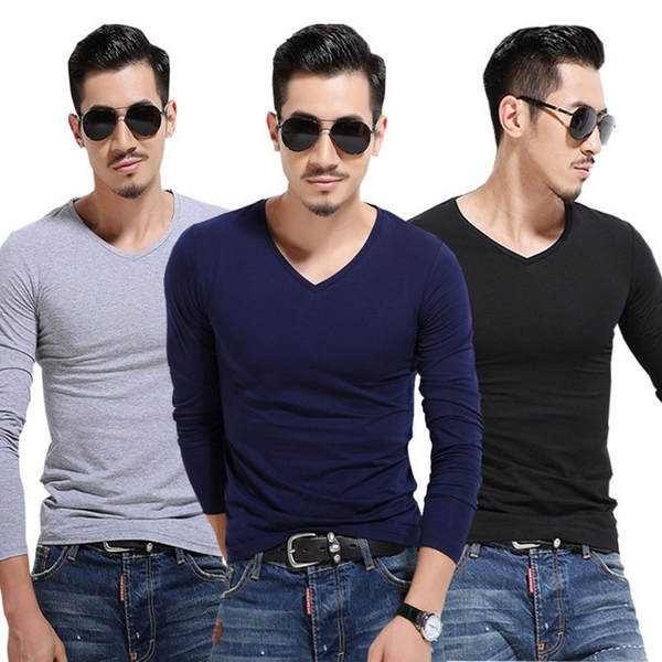 Camiseta longa manga masculina