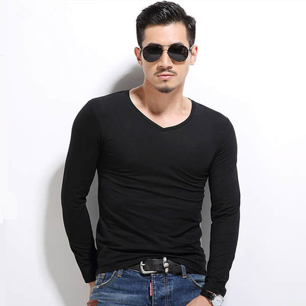 Camiseta longa manga masculina