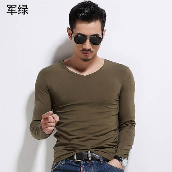 Camiseta longa manga masculina