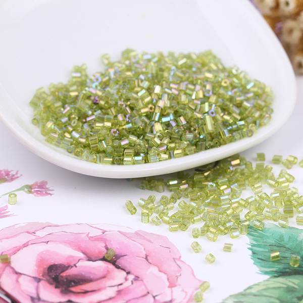 DIY mão-de-ferramenta pérola de vidro pérola de arroz transparente de cor suprimento por atacado H tubo de vidro pérola de arroz de vidro