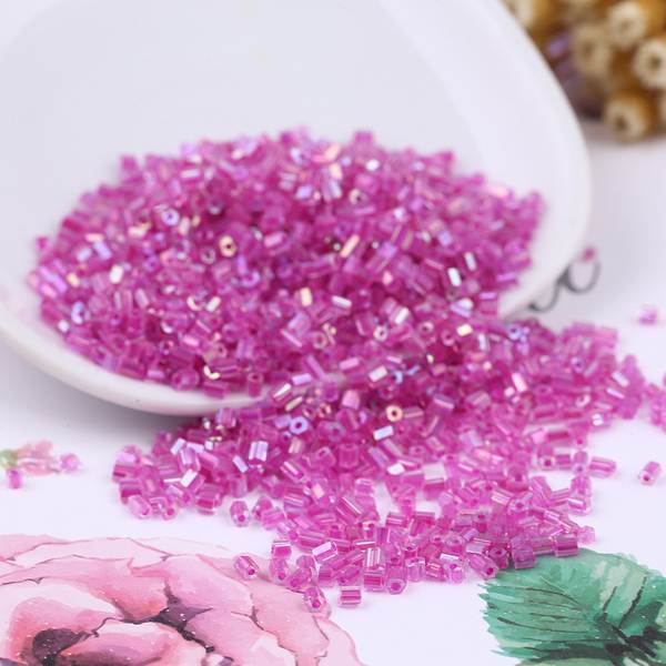 DIY mão-de-ferramenta pérola de vidro pérola de arroz transparente de cor suprimento por atacado H tubo de vidro pérola de arroz de vidro
