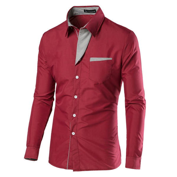 Venda rápida EBAY T-shirts de moda T-shirts de cor masculina T-shirts de mão longa para homens Novas